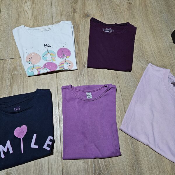 20260517_175351 Lote 5 camisetas niña 8-10 años 🌸 Unicornio, básicas y colores pastel | Sfera, Pepperts, Fruit of the Loom