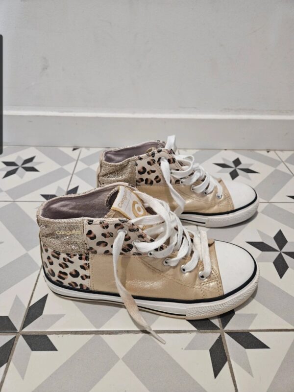 Zapatillas Conguitos leopard print doradas / Botín niña Talla 34